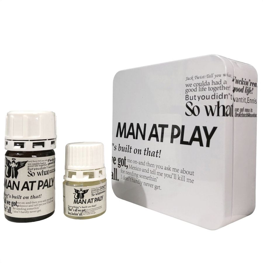 Hàng Nội Địa Cao Cấp - Dung Dịch Hít Thư Giãn Man At Play Trắng Set 40ml + 20ml Cực Mạnh - hương dịu, dùng cho cả nam và
