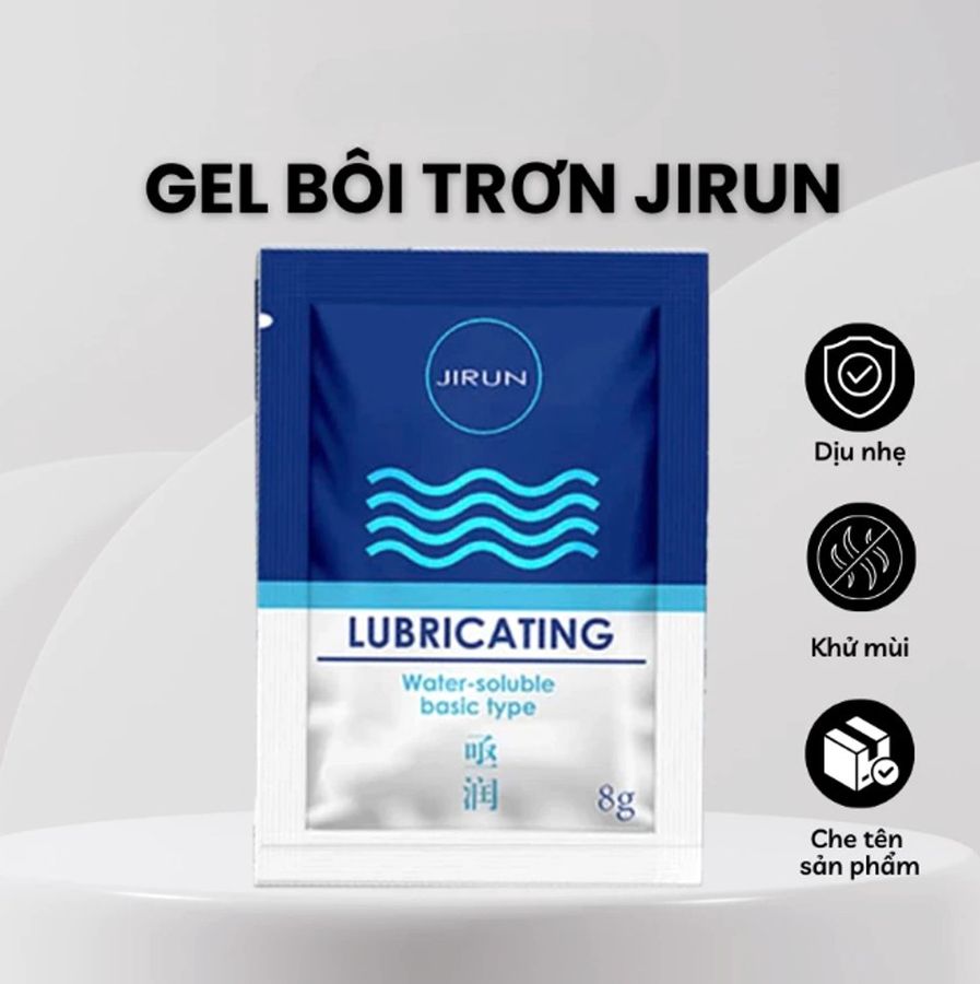 Phiên Bản Chính Hãng - Dung Dịch Bôi trơn gốc nuớc JIRUN gói nhỏ 8g - dịu nhẹ, không gây khô rát