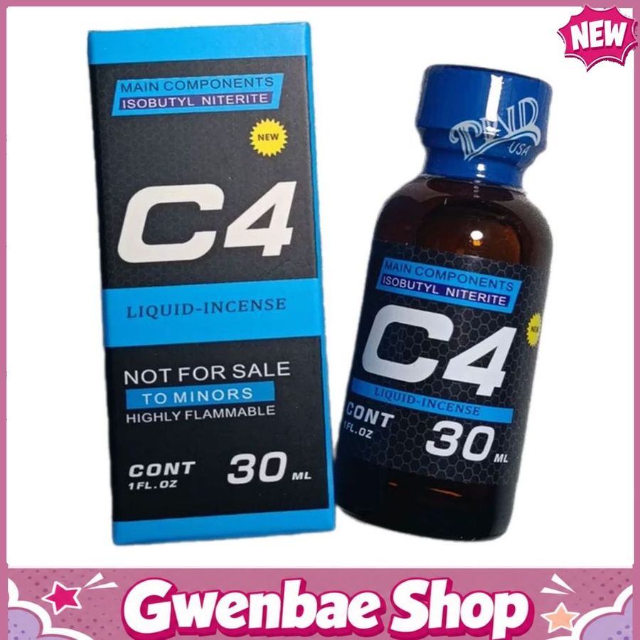 Chai Hít Tăng Khoái Cảm Kích Thích Bao Phê Popper C4 Xanh 30ml USA - Gwenshop Chính Hãng