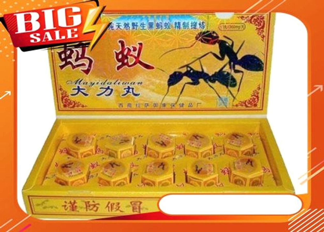 Hàng Chuẩn Nhập Khẩu - Kiến Càng Đen Tây Tạng Lẻ 1 Viên Mayidalaowan 10 viên - hàng có sẵn, giao nhanh toàn quốc