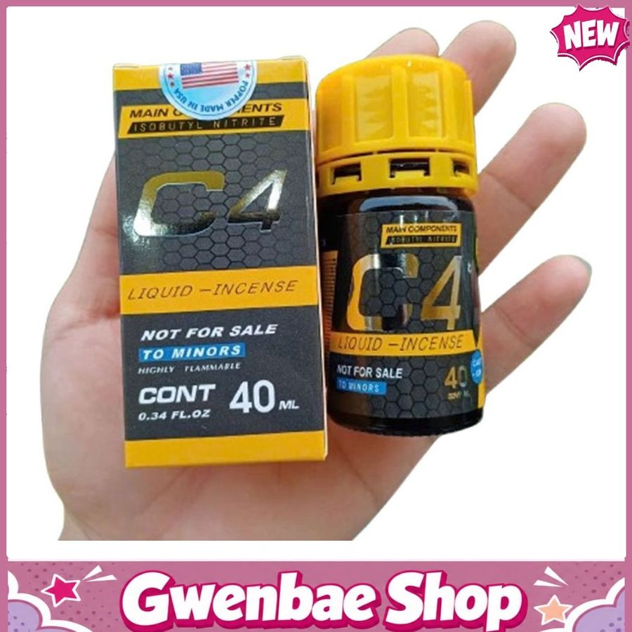 Chai Hít Tăng Khoái Cảm Kích Thích Bao Phê Popper C4 Vàng 40ml Chính Hãng - Gwenshop Chính Hãng