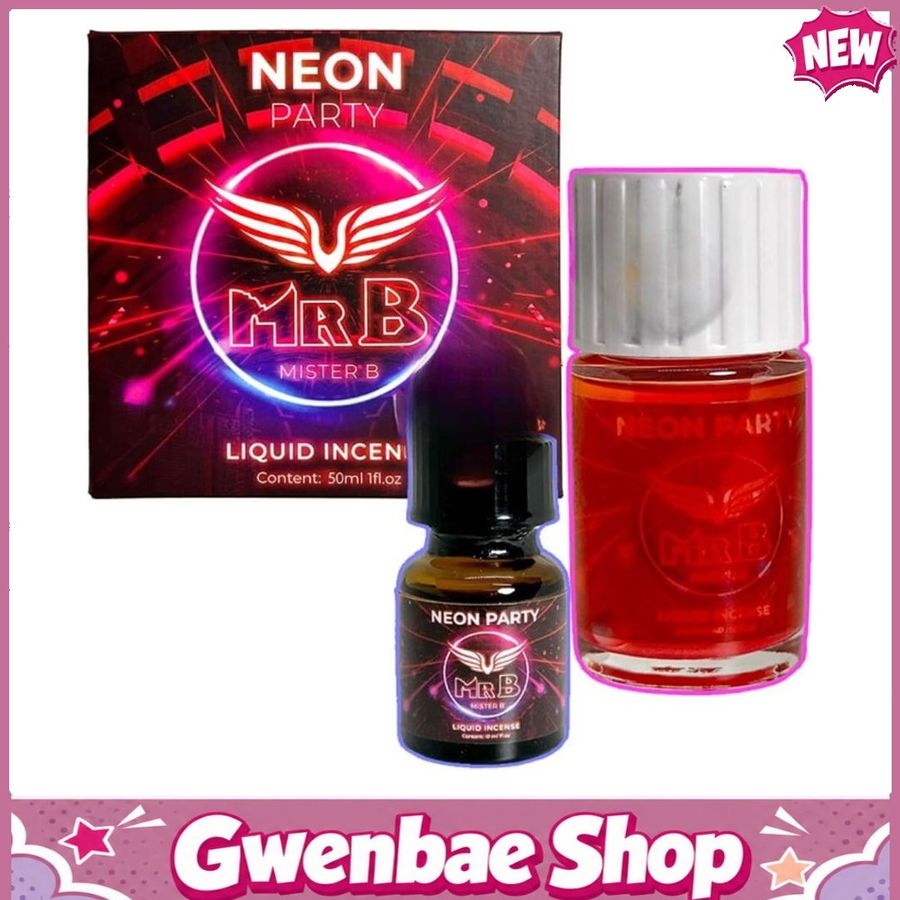 Chai Hít Tăng Khoái Cảm Kích Thích Bao Phê Combo Popper Neon Party Đỏ Dạ Quang 50ml Chính Hãng Mỹ Chai 40ml + 10ml - Gwenshop Chính Hãng