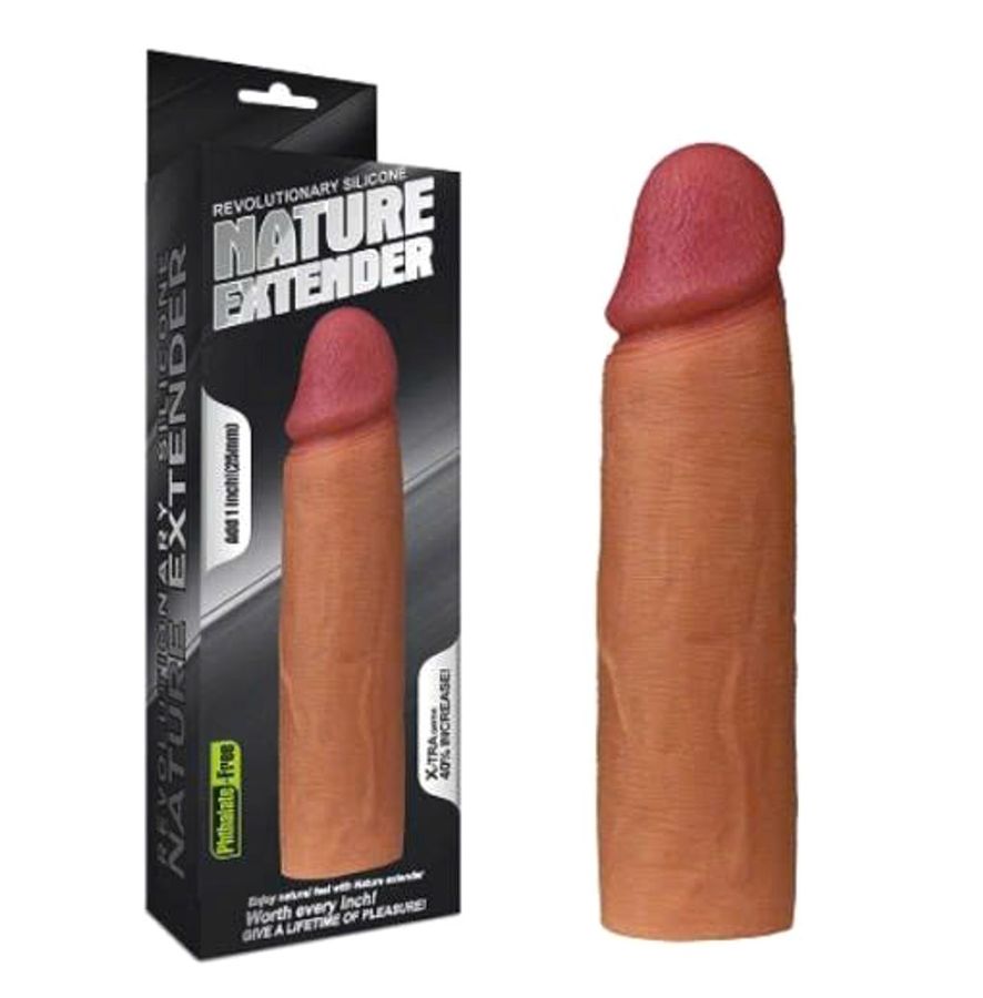 Hàng Chuẩn Nhập Khẩu - Bao Su Cao Cấp Đôn Dên 2.5cm Siêu Mềm Nature Extender Lovetoy 1 inch - ôm sát cảm giác thật, giao