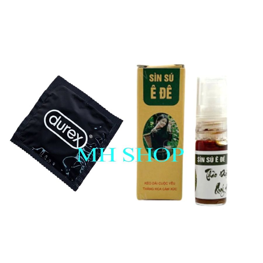 Hàng Chuẩn Nhập Khẩu - Combo kéo dài mini tiện lợi 1 chiếc Bao Su Cao Cấp durex tặng lọ sìn xịt 3ml MH SHOP - ôm sát cảm