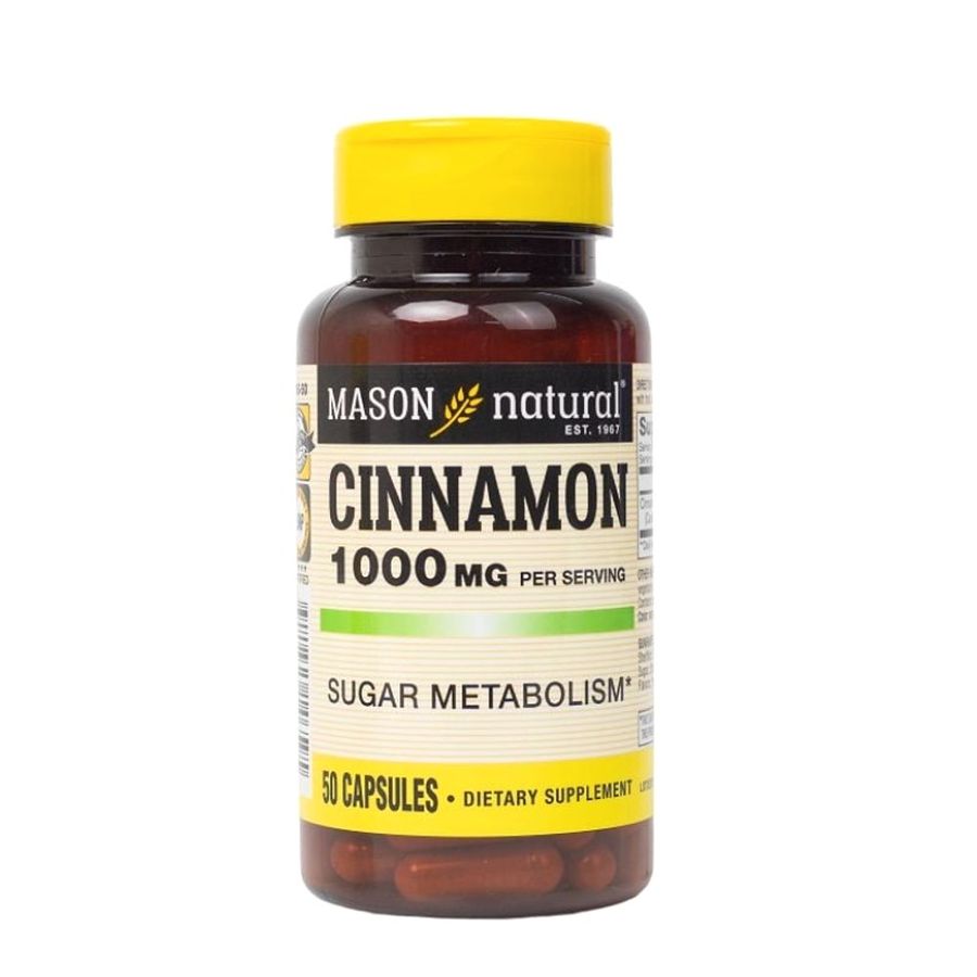 Hàng Nội Địa Cao Cấp - Viên Hỗ Trợ quế Mason Natural Cinnamon 1000mg - Hỗ trợ kiểm soát đường huyết và cải thiện chuyển 