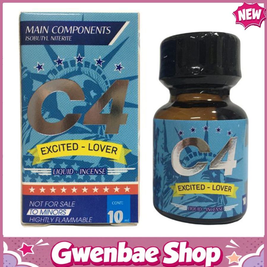 Chai Hít Tăng Khoái Cảm Kích Thích Bao Phê Popper C4 Xanh 10ml Mẫu Mới Chính Hãng Phiên Bản Giới Hạn - Gwenshop Chính Hãng