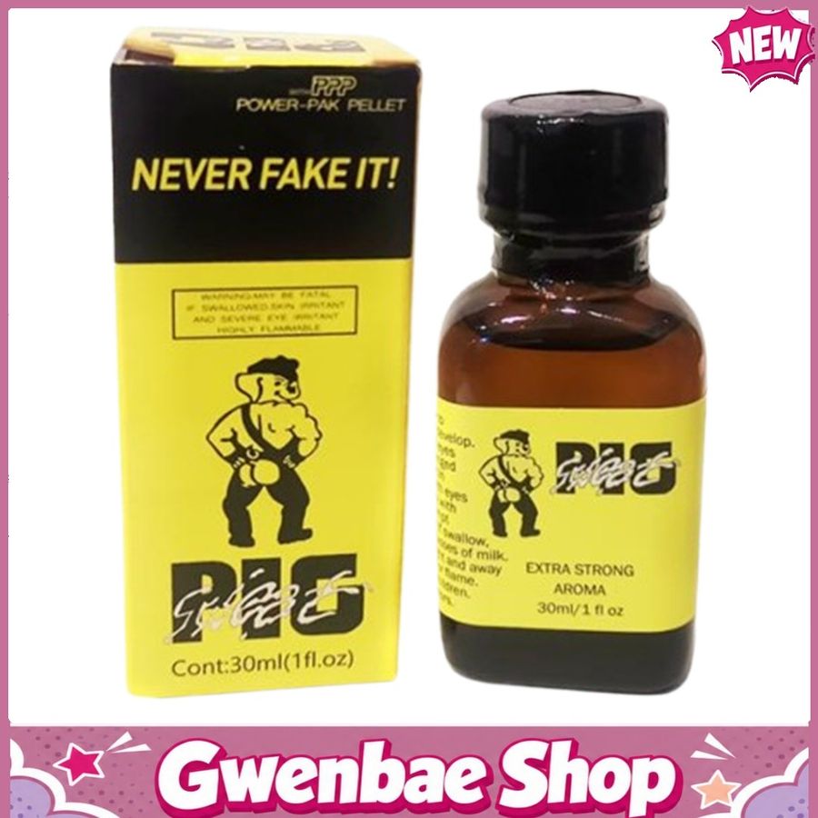Chai Hít Tăng Khoái Cảm Kích Thích Bao Phê Popper Pig Sweat Vàng 30ml Chính Hãng Never Fake It Phiên Bản Giới Hạn - Gwenshop Chính Hãng