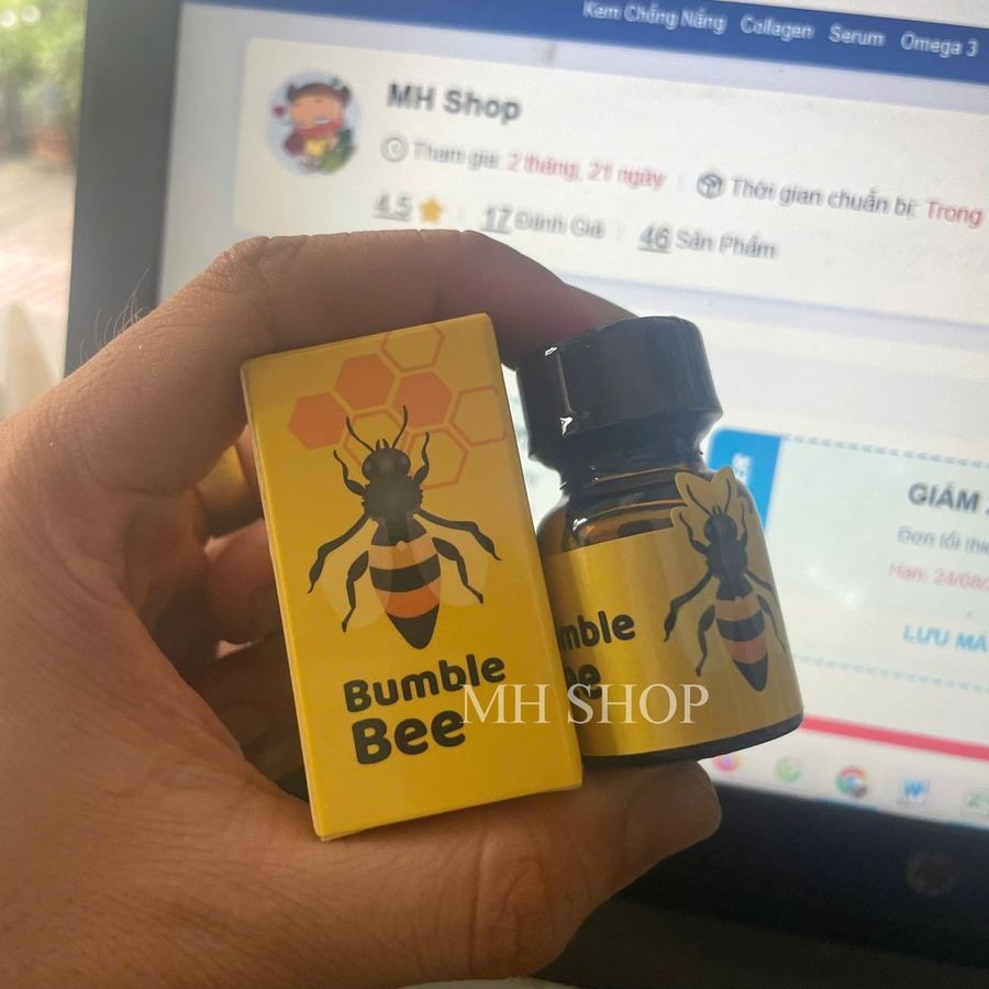 Phiên Bản Chính Hãng - Lọ hít tinh dầu Dung Dịch Hít Thư Giãn ong vàng 10ml mẫu 2 MH Shop - hương dịu, dùng cho cả nam v