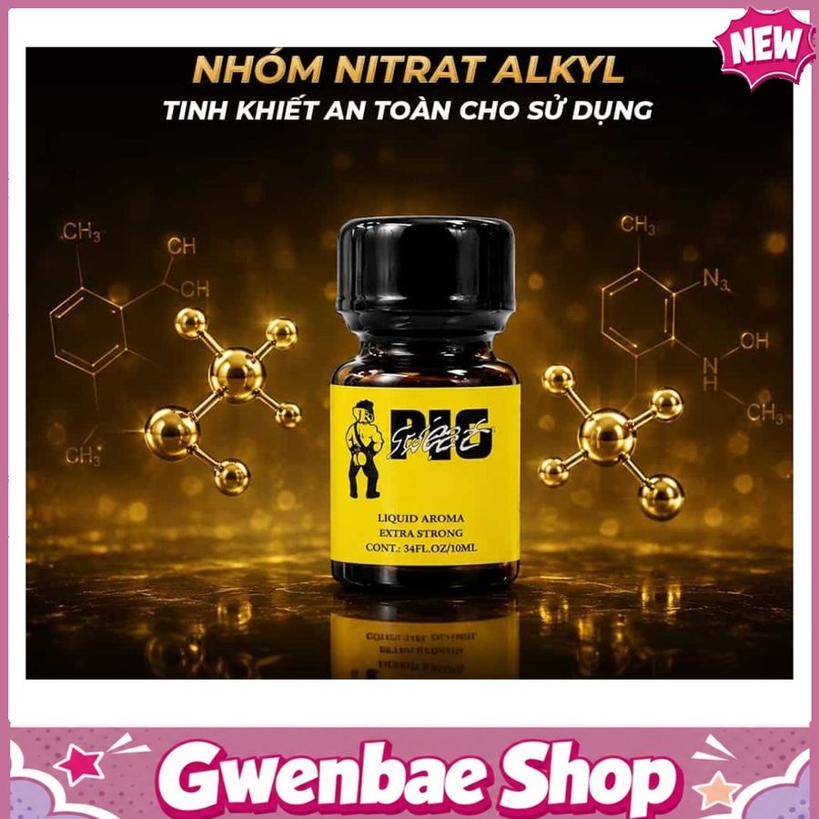 Chai Hít Bao Phê Tăng Khoái Cảm Kích Thích tăng khoái cảm Popper PWD USA Pig Sweat - Chai 10ml - Gwenshop Chính Hãng