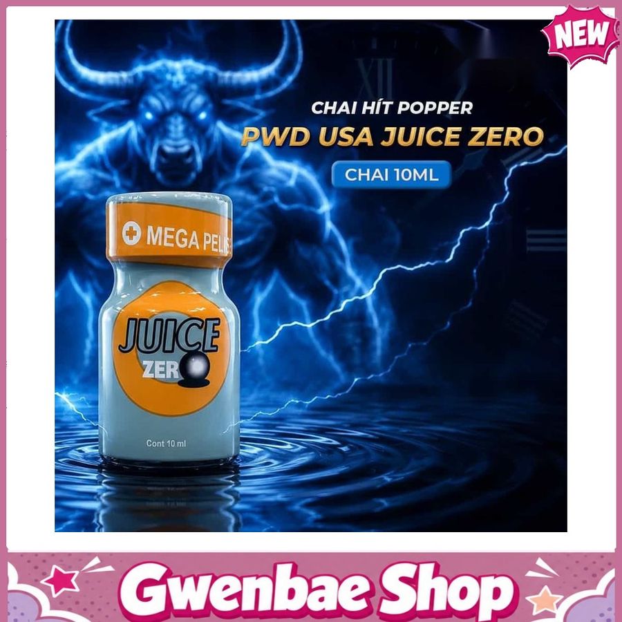 Chai Hít Kích Thích Bao Phê Tăng Khoái Cảm tăng khoái cảm Popper PWD USA Juice Zero - Chai 10ml - Gwenshop Chính Hãng