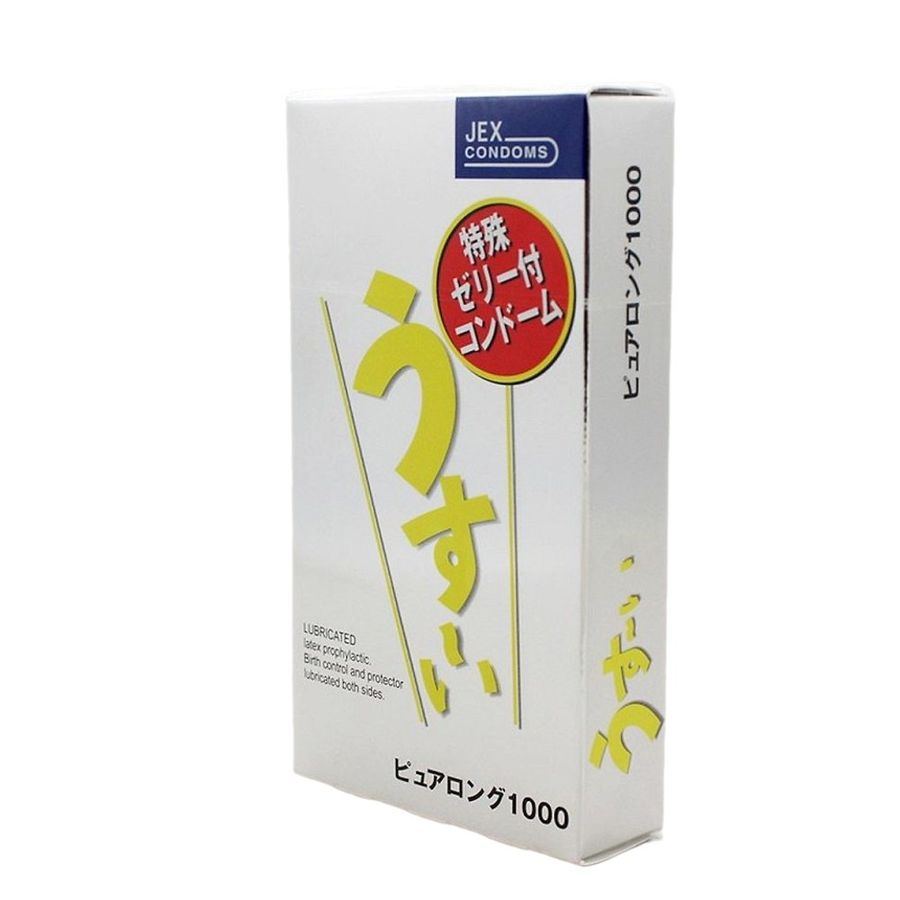 Bản Nhập Khẩu Cao Cấp - Bao Su Cao Cấp chống xuất sớm Jex Usui Pure Long 12s - Nhật Bản 1000 - ôm sát cảm giác thật, gia