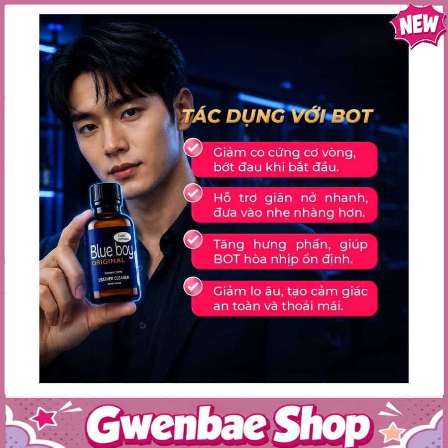 Chai Hít Tăng Khoái Cảm Bao Phê Kích Thích tăng khoái cảm Popper PWD USA Blue Boy - Chai 30ml - Gwenshop Chính Hãng