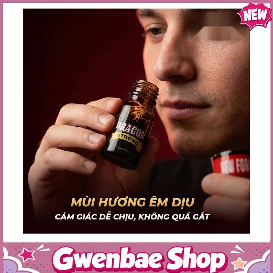 Chai Hít Bao Phê Kích Thích Tăng Khoái Cảm tăng khoái cảm Popper PWD USA Dragon Strong - Chai 10ml - Gwenshop Chính Hãng