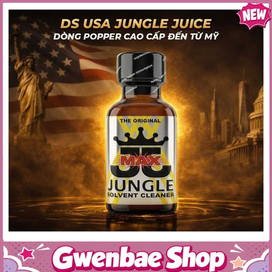 Chai Hít Bao Phê Tăng Khoái Cảm Kích Thích tăng khoái cảm Popper DS USA Jungle Juice Max - Chai 30ml - Gwenshop Chính Hãng
