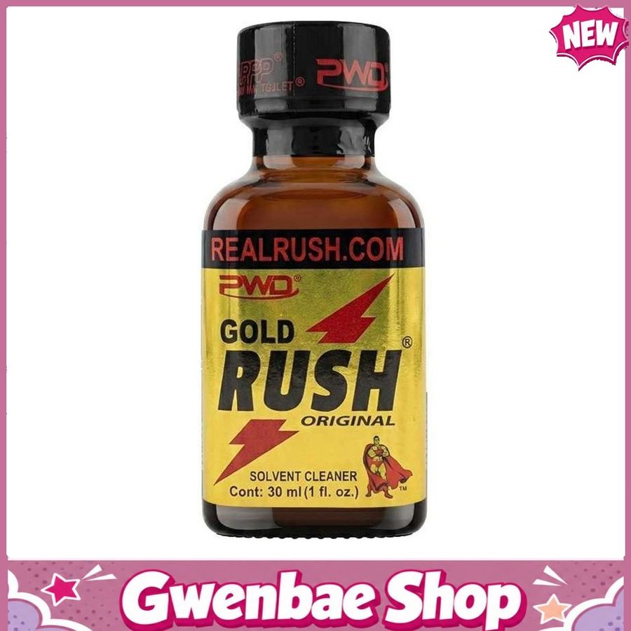 Chai Hít Tăng Khoái Cảm Kích Thích Bao Phê tăng khoái cảm Popper PWD USA Gold Rush Original - Chai 30ml - Gwenshop Chính Hãng