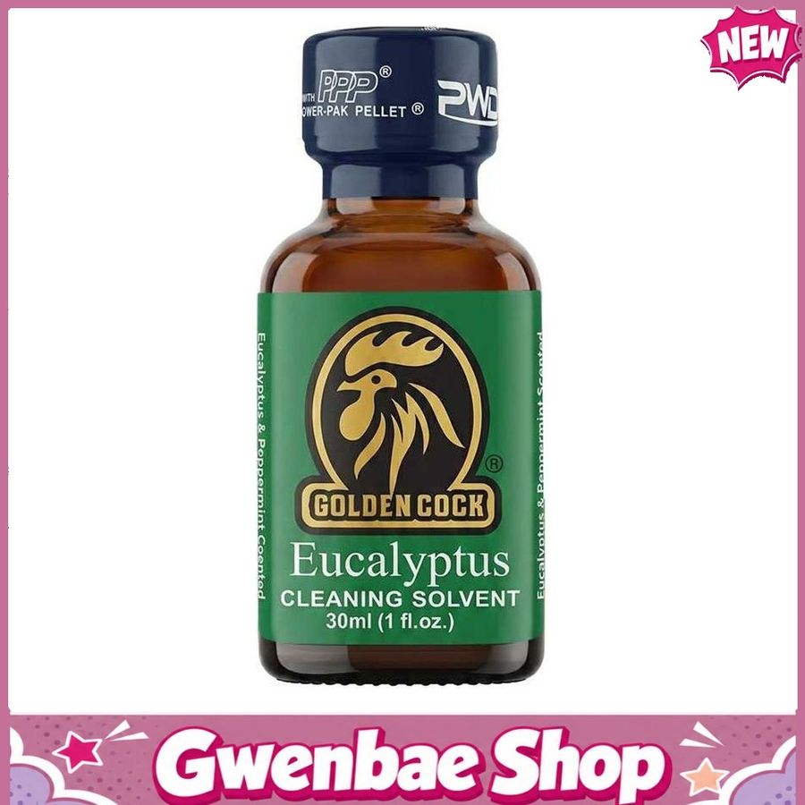 Chai Hít Tăng Khoái Cảm Kích Thích Bao Phê tăng khoái cảm Popper PWD USA Golden Cock Eucalyptus - Chai 30ml - Gwenshop Chính Hãng