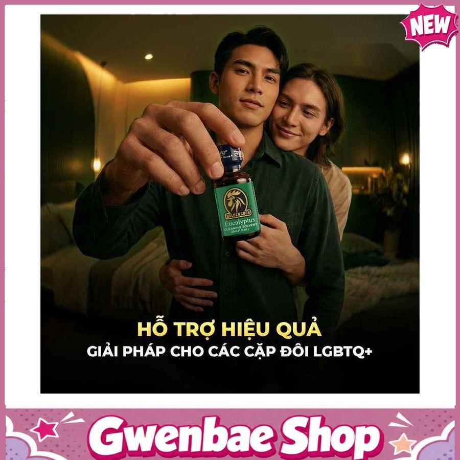 Chai Hít Bao Phê Tăng Khoái Cảm Kích Thích tăng khoái cảm Popper PWD USA Golden Cock Eucalyptus - Chai 30ml - Gwenshop Chính Hãng