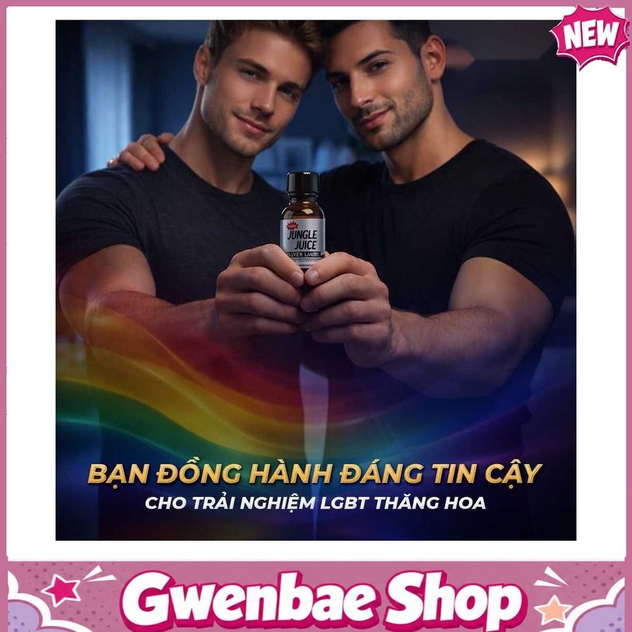 Chai Hít Bao Phê Tăng Khoái Cảm Kích Thích tăng khoái cảm Popper DS USA Jungle Juice Silver Label - Chai 30ml - Gwenshop Chính Hãng