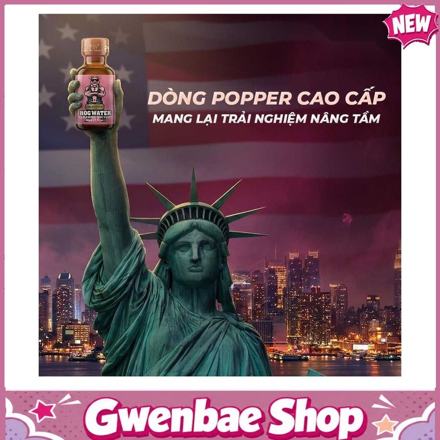 Chai Hít Tăng Khoái Cảm Bao Phê Kích Thích tăng khoái cảm Popper DS USA Golden Cock Hog Water - Chai 30ml - Gwenshop Chính Hãng