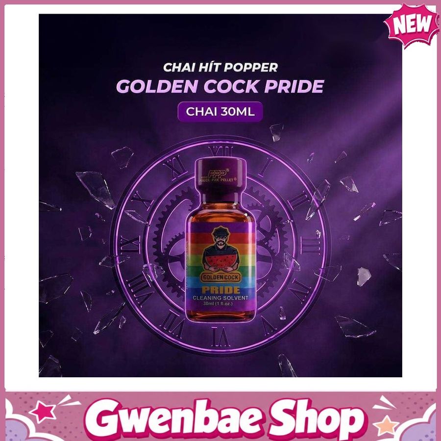 Chai Hít Kích Thích Bao Phê Tăng Khoái Cảm tăng khoái cảm Popper DS USA Golden Cock Pride - Chai 30ml - Gwenshop Chính Hãng