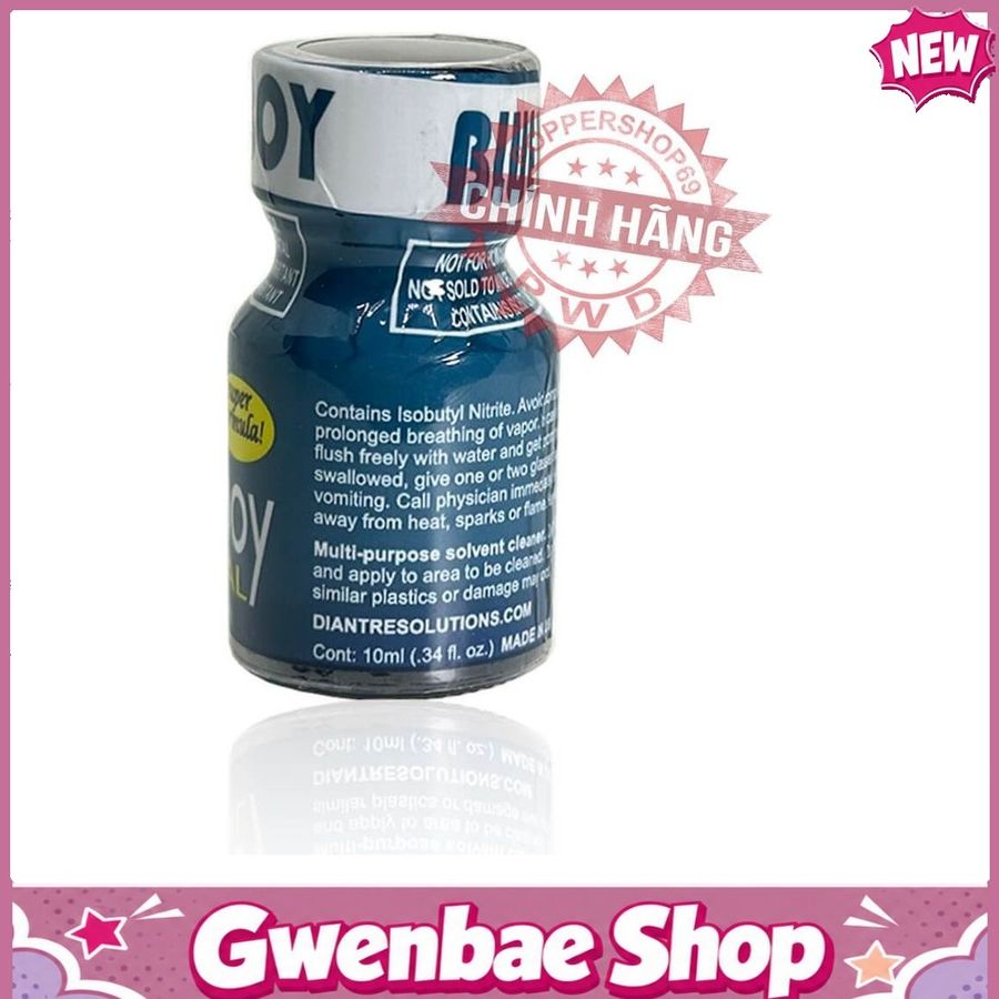 Chai Hít Bao Phê Tăng Khoái Cảm Kích Thích Popper Blue Boy Chính Hãng Usa 10ml - Gwenshop Chính Hãng