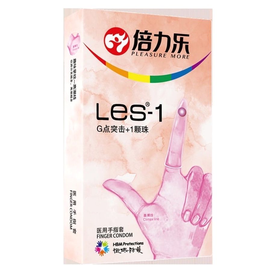 Hàng Chuẩn Nhập Khẩu - Bao Su Cao Cấp Ngón Tay Gân Bi Beilile Les 1 - Hộp 8 Cái Baili Le 1 - ôm sát cảm giác thật, giao 