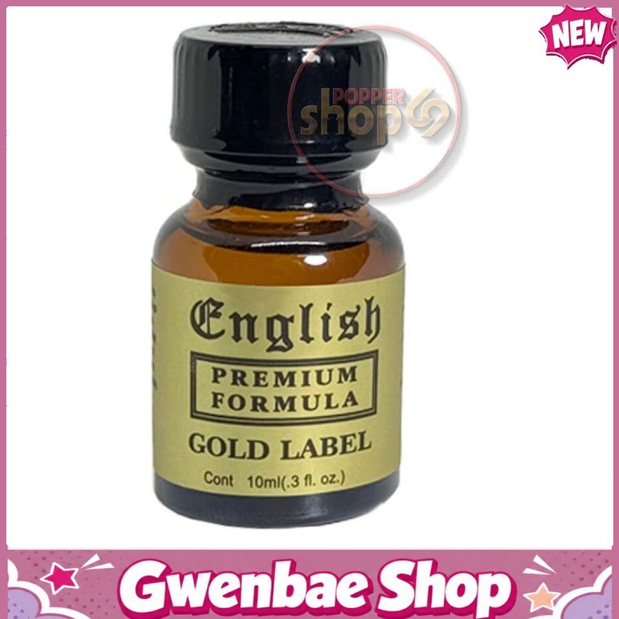 Chai Hít Tăng Khoái Cảm Kích Thích Bao Phê Popper English Gold Label 10ml - Poppers Giá Rẻ - Gwenshop Chính Hãng