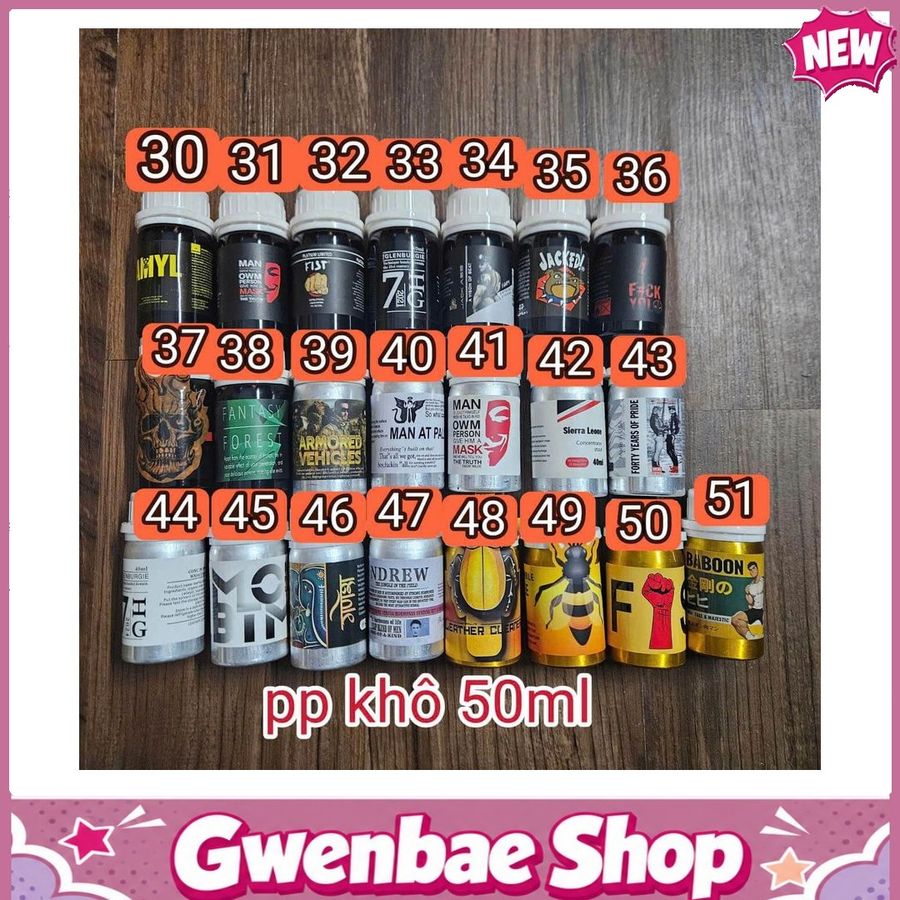 Chai Hít Kích Thích Bao Phê Tăng Khoái Cảm Popper Khô 40ml Nhiều Mẫu Tổng Hợp - Poppers Giá Rẻ - Gwenshop Chính Hãng