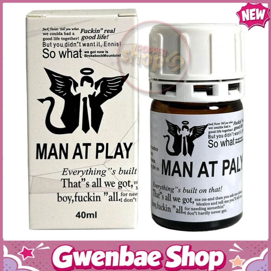 Chai Hít Tăng Khoái Cảm Kích Thích Bao Phê Popper Man At Play Trắng 40ml - Poppers Giá Rẻ - Gwenshop Chính Hãng