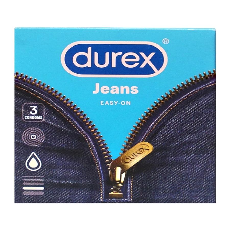 Dòng Cao Cấp Chính Hãng - Bao Su Cao Cấp Durex Jeans Easy On Nhiều Chất Bôi Trơn 3 - ôm sát cảm giác thật, giao hàng kín