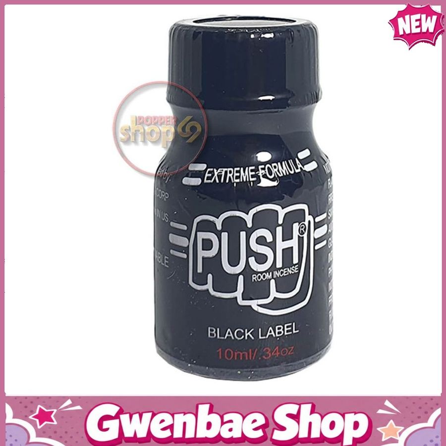 Chai Hít Tăng Khoái Cảm Kích Thích Bao Phê Popper Push Black Label 10ml - Poppers Giá Rẻ - Gwenshop Chính Hãng