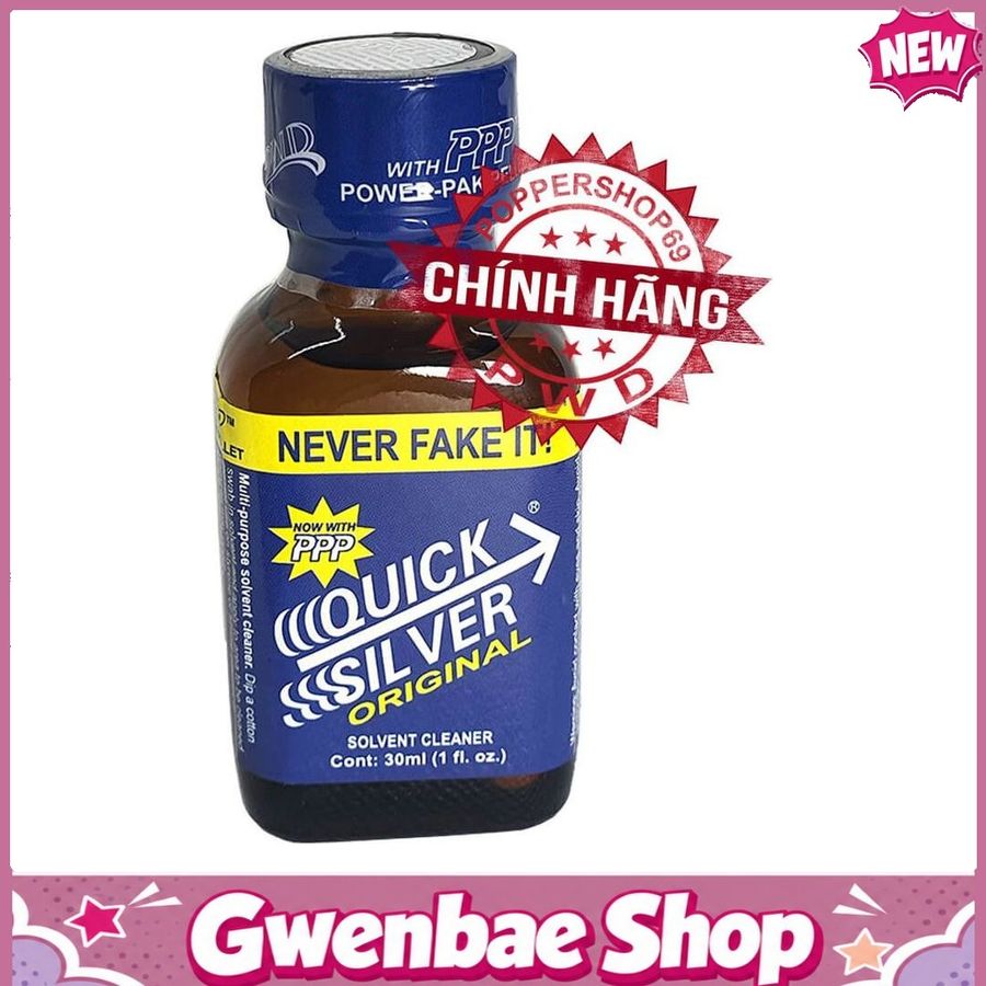Chai Hít Kích Thích Bao Phê Tăng Khoái Cảm Popper Quicksilver Chính Hãng PWD USA 30ml - Gwenshop Chính Hãng