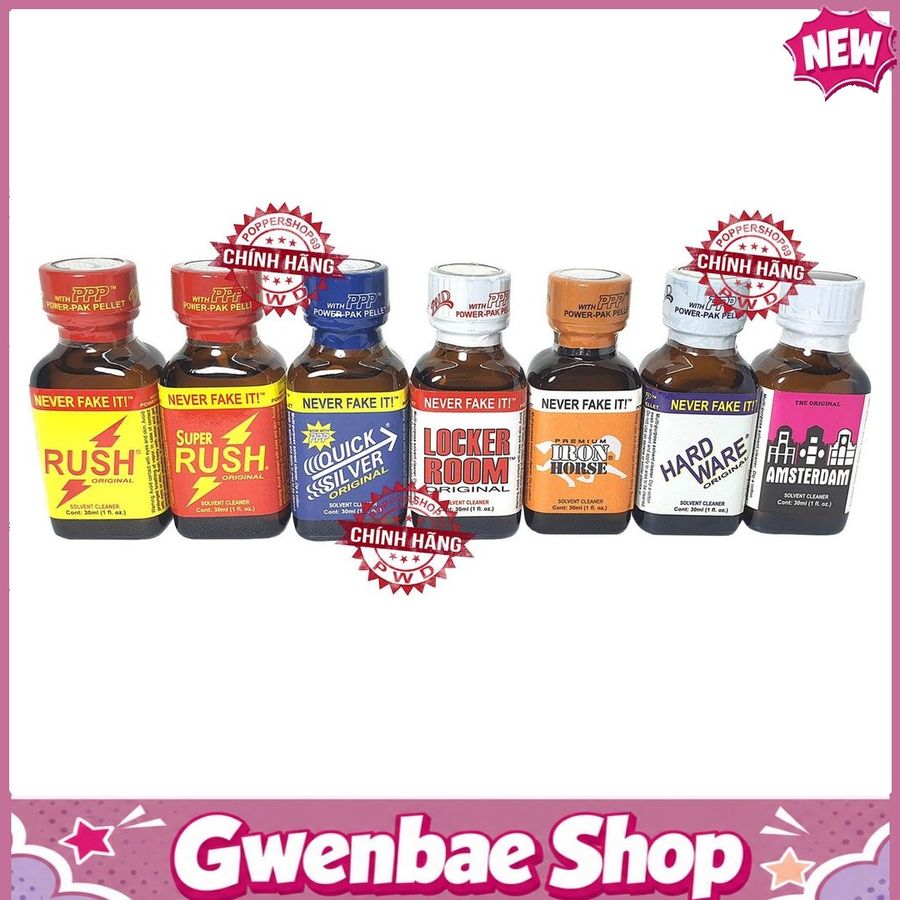 Chai Hít Kích Thích Tăng Khoái Cảm Bao Phê Popper Quicksilver Chính Hãng PWD USA 30ml - Gwenshop Chính Hãng