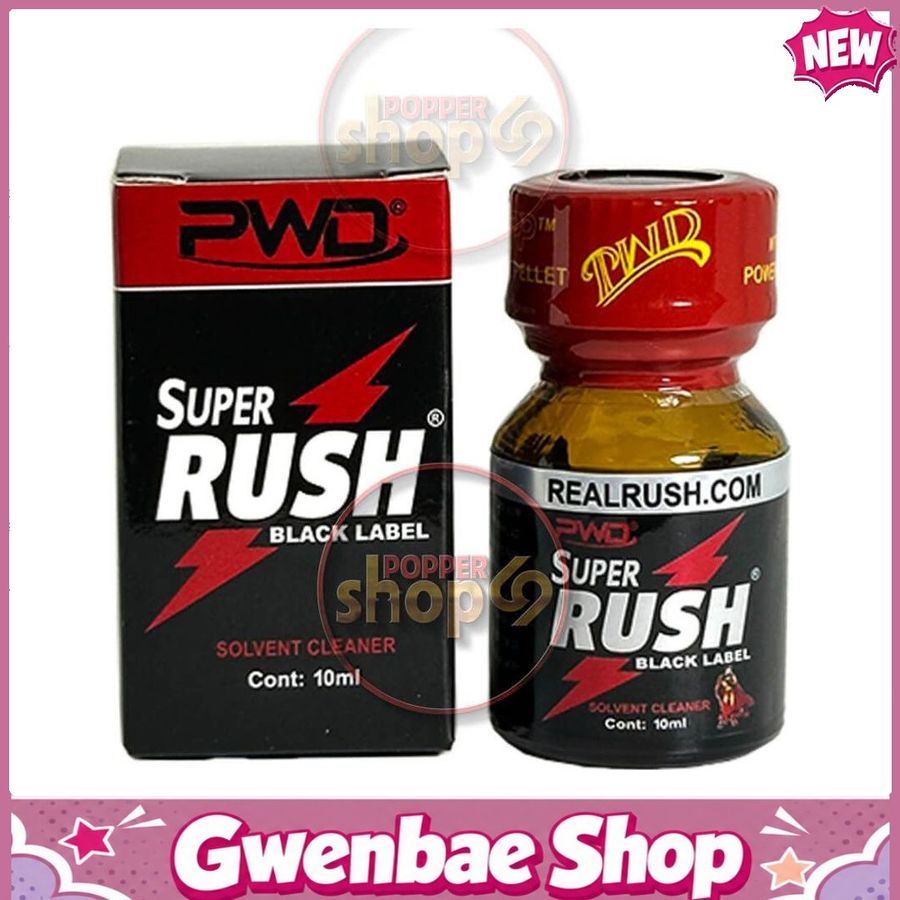 Chai Hít Tăng Khoái Cảm Kích Thích Bao Phê Popper Super Rush Black PWD 10ml - Gwenshop Chính Hãng