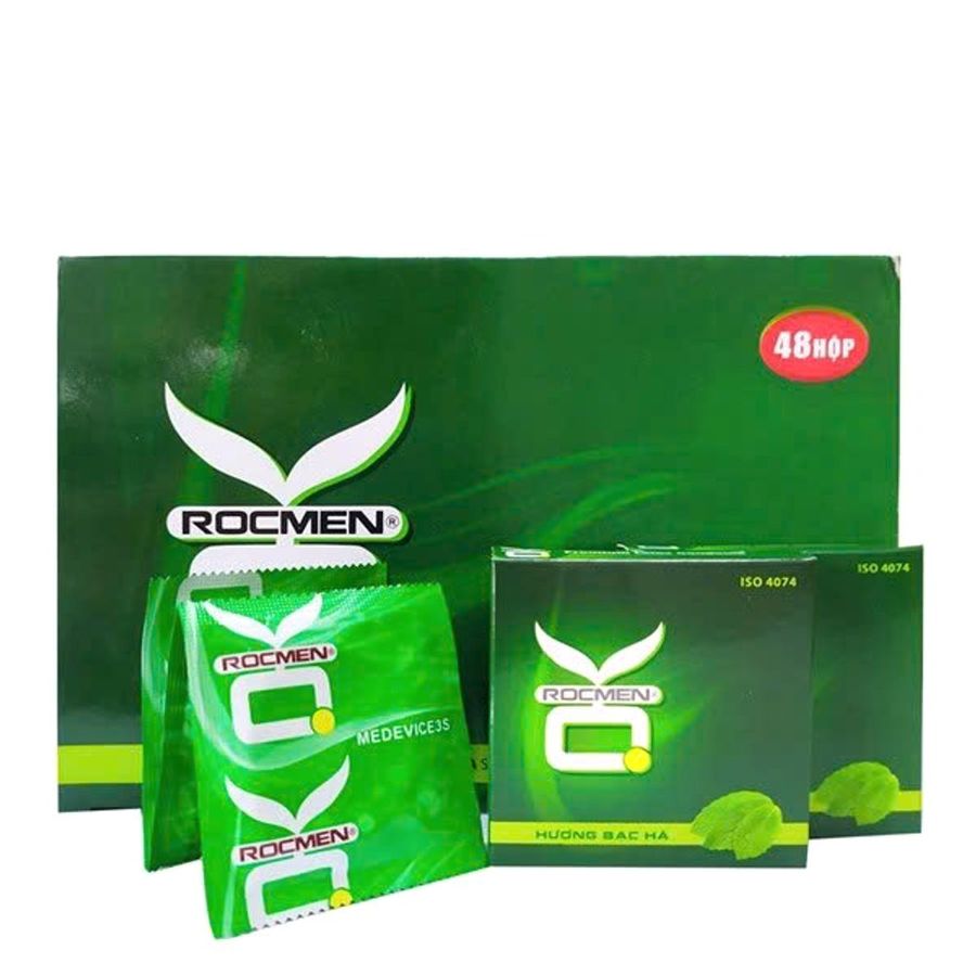 Sản Phẩm Chính Hãng Loại 1 - Bao Su Cao Cấp OK Rocmen Bạc Hà 144 cái - ôm sát cảm giác thật, giao hàng kín đáo