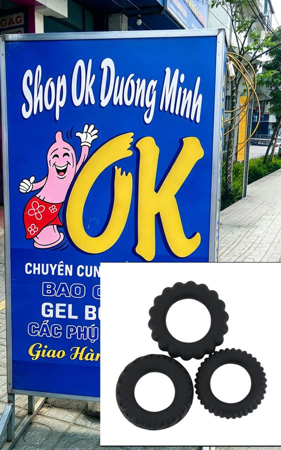 Vòng đeo dương vật,bộ 3 cái,3 kích thước, Cao Su co giãn tốt, cam kết không bị đứt 