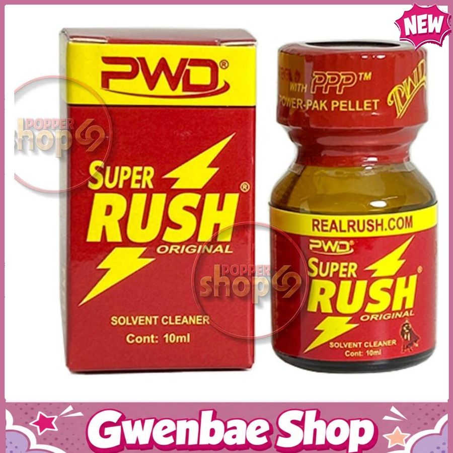 Chai Hít Tăng Khoái Cảm Kích Thích Bao Phê Popper Super Rush PWD 10ml - Poppers Giá Rẻ - Gwenshop Chính Hãng