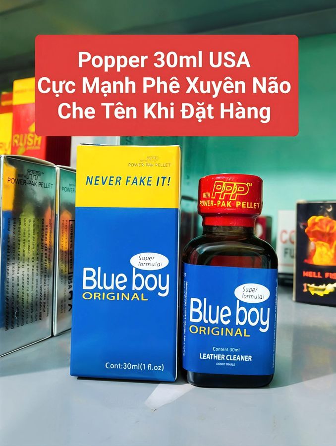 Phiên Bản Chính Hãng - Dung Dịch Hít Thư Giãn 30ml USA, Hàng , Bao Phê Blue boy - hương dịu, dùng cho cả nam và nữ