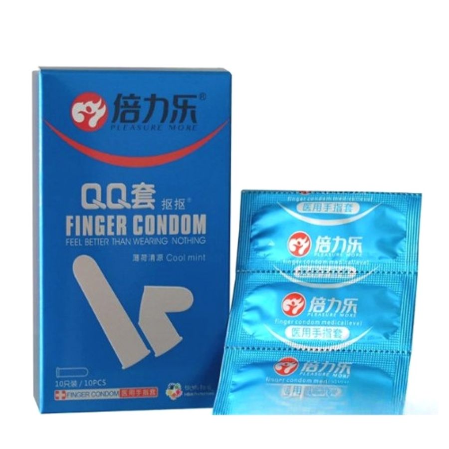 Hàng Chuẩn Nhập Khẩu - Siêu phẩm Bao Su Cao Cấp ngón tay Finger Condoms hộp 10 chiếc - Trải nghiệm tinh tế, thăng hoa tộ