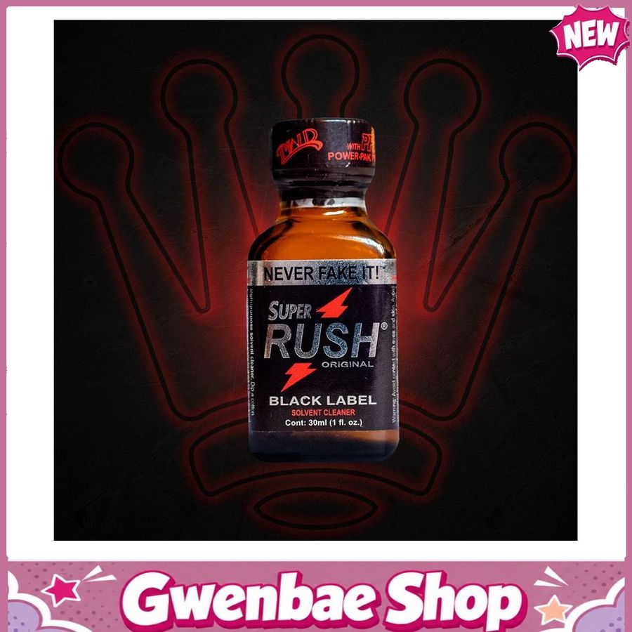 Chai Hít Tăng Khoái Cảm Kích Thích Bao Phê RUSH- SUPER RUSH BLACK 30ML - Gwenshop Chính Hãng