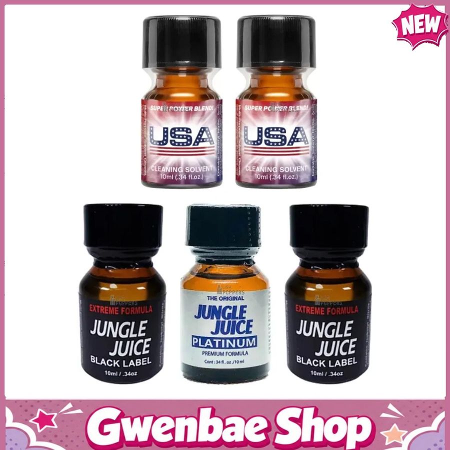 Chai Hít Tăng Khoái Cảm Kích Thích Bao Phê USA Super Power Blend, JJ Blk, JJ Platinum, 10ml (Bulk Pack) - Gwenshop Chính Hãng