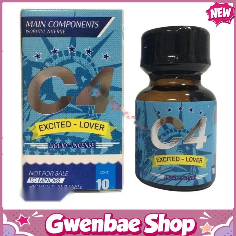 Chai Hít Tăng Khoái Cảm Kích Thích Bao Phê Popper C4 xanh 10ml mẫu mới chính hãng - Gwenshop Chính Hãng
