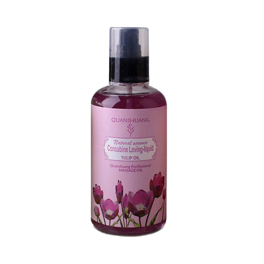Dòng Cao Cấp Chính Hãng - Tinh Dầu Massage Quanshuang Hương Tulip Thư Giãn & Kích Thích Chai 300ml, giao hàng kín đáo