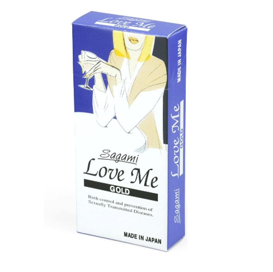 Bản Nhập Khẩu Cao Cấp - Bao Su Cao Cấp Mỏng Trơn Không Mùi Sagami Love Me Gold Nhật Bản H10 - ôm sát cảm giác thật, giao