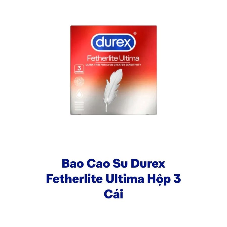 Hàng Nội Địa Cao Cấp - Bao Su Cao Cấp durex, hộp 3 cái, 3 CÁI - ôm sát cảm giác thật, giao hàng kín đáo