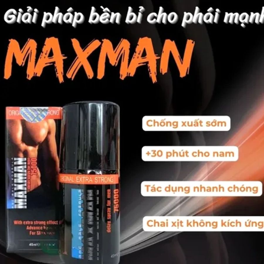 Sản Phẩm Chính Hãng Loại 1 - Dạng Xịt maxman của mỹ 45ml - hàng có sẵn, giao nhanh toàn quốc