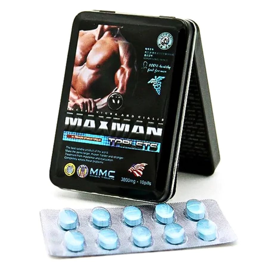 Dòng Cao Cấp Chính Hãng - Viên Trợ Maxman 3800mg Hỗ Trợ Tăng Cường Sinh Lý Nam MMC 3800mg - 10pills - hàng nhập khẩu, dù