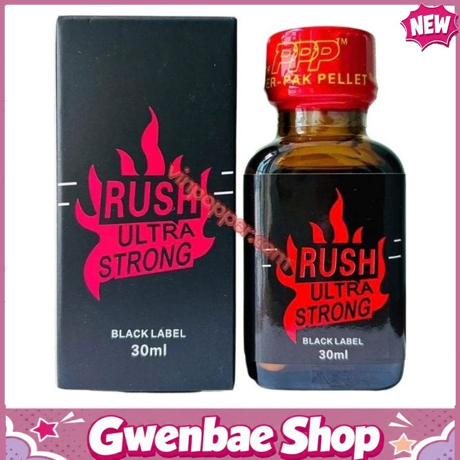 Chai Hít Tăng Khoái Cảm Kích Thích Bao Phê Popper Rush Ultra Strong Black Label 30ml chính hãng - Gwenshop Chính Hãng