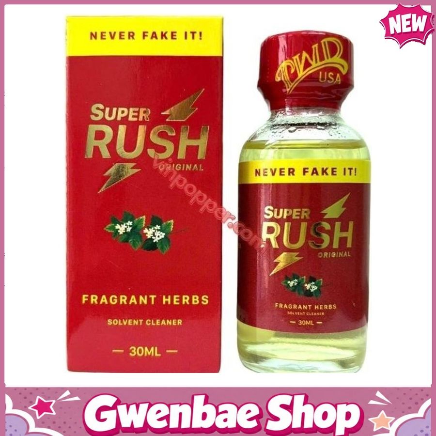 Chai Hít Tăng Khoái Cảm Kích Thích Bao Phê Popper Super Rush Original Fragrant Herbs 30ml chính hãng hương bạc hà - Gwenshop Chính Hãng