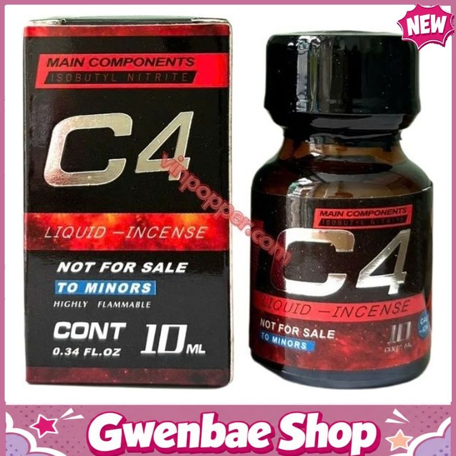 Chai Hít Tăng Khoái Cảm Kích Thích Bao Phê Popper C4 đỏ 10ml chính hãng - Gwenshop Chính Hãng